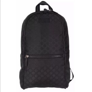 New Gucci GG Monogram Black Backpack